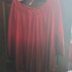 Sara Michelle Red Sparkle Blouse